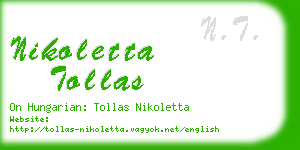 nikoletta tollas business card